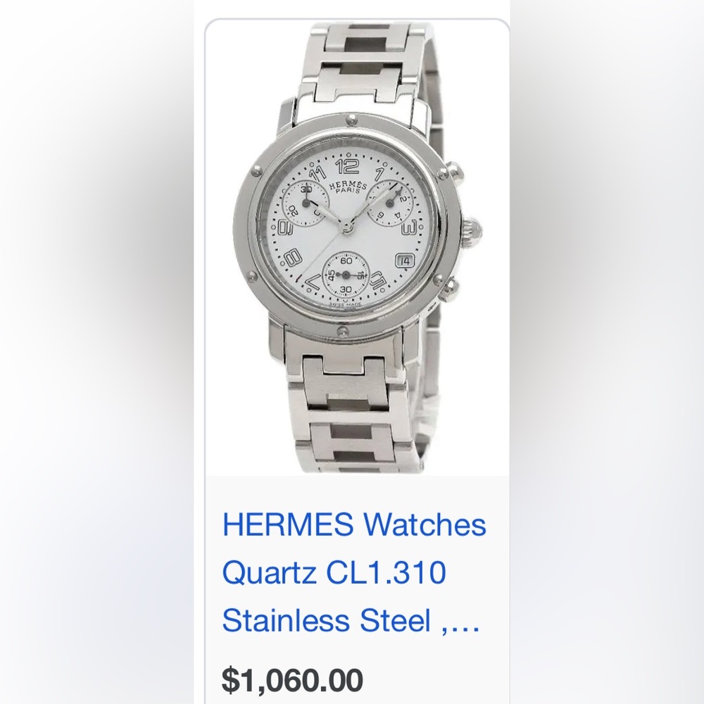 HERMÈS CLIPPER CHRONOGRAPH ladies watch CL1.310 - Picture 17 of 17